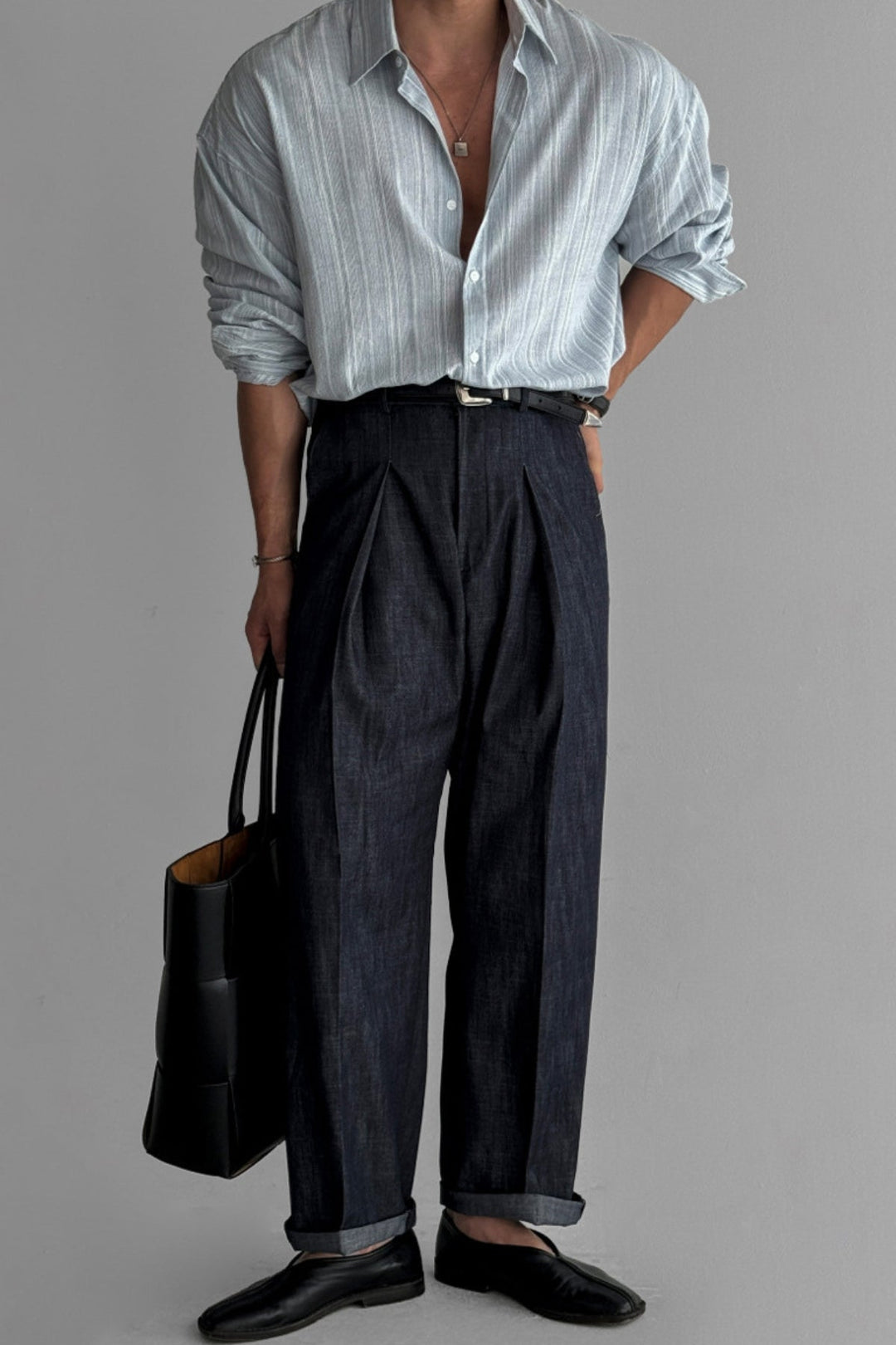 Košile na ochranu před sluncem s pruhy Old Money, bez sušení