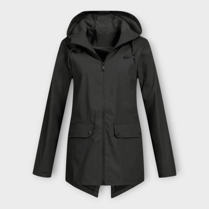 Elegantní Voděodolná Bunda s Kapucí