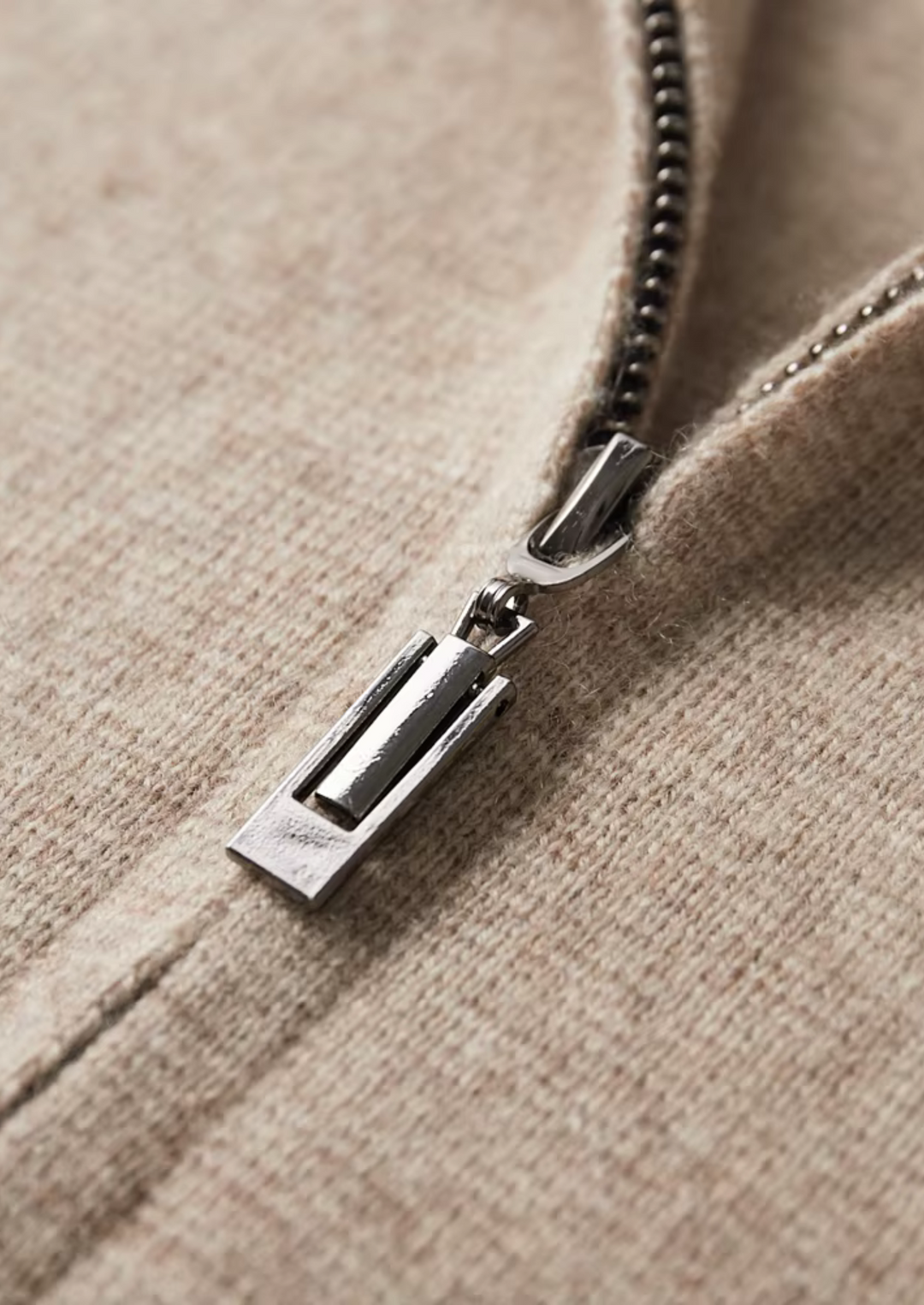 KARDIGAN ZIP POLO Z EXTRA-FINÍ MERINO VLNOU