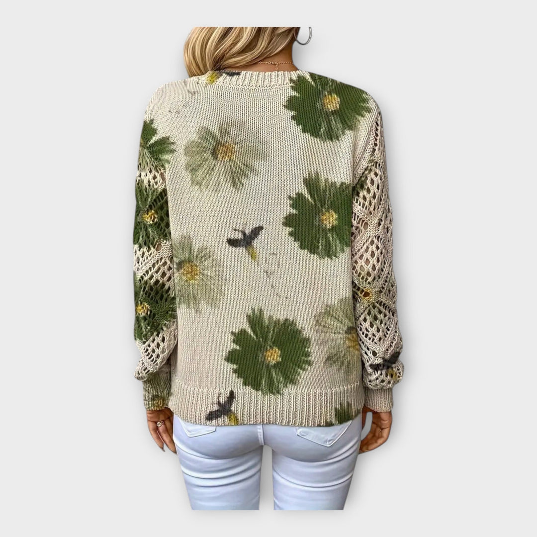 Svetr Pletený s Krajkovými Detaily