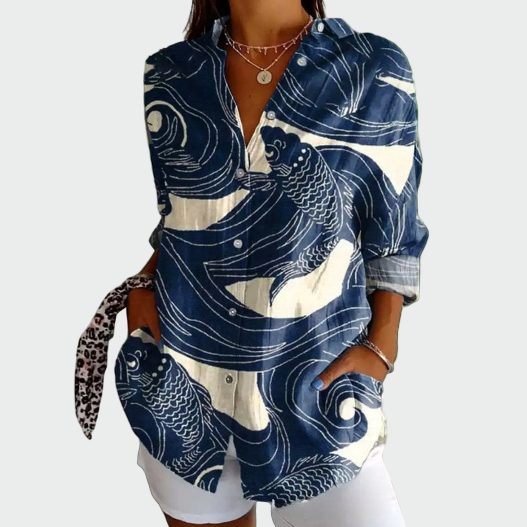 Elegantní košile s květinovým vzorem