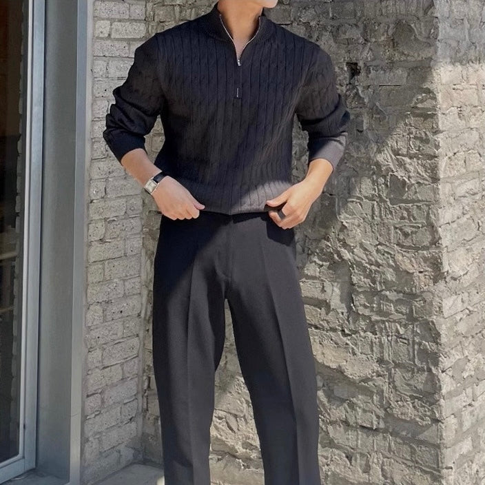 GWANGJU Pulovr s polo zipem