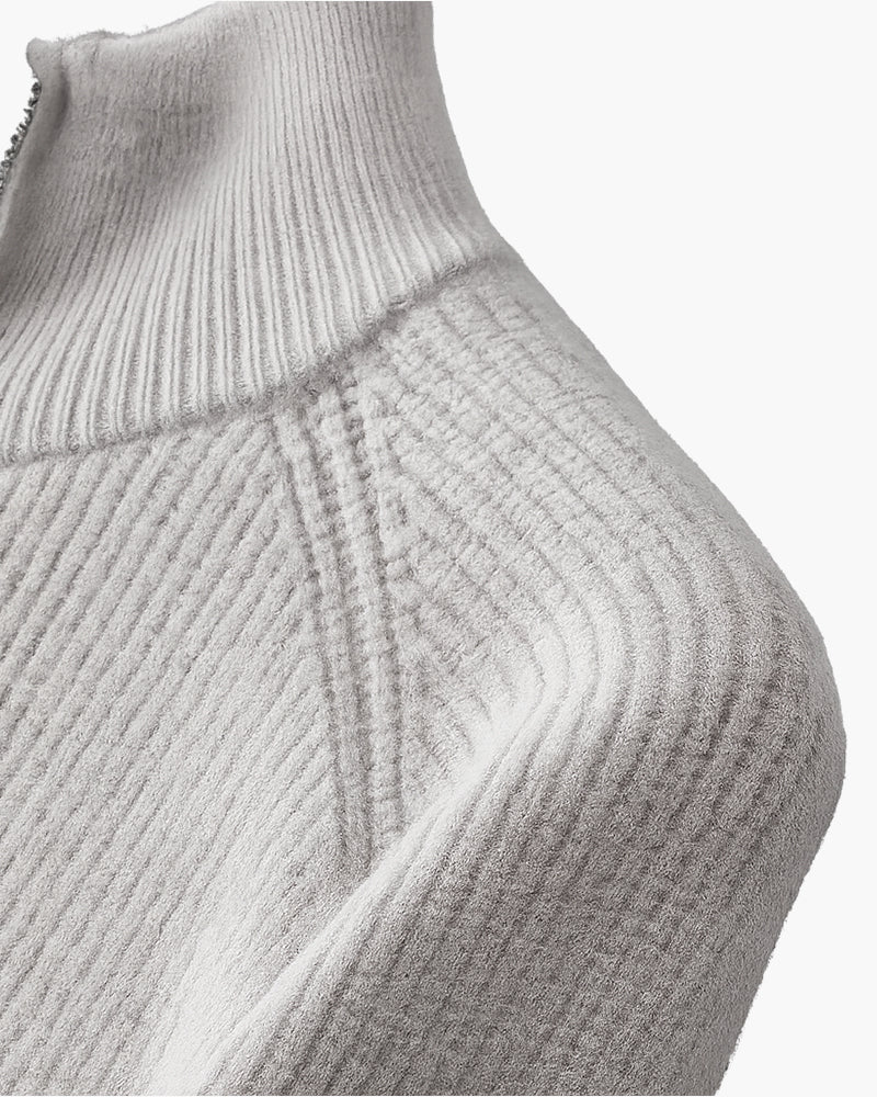 Amalfi vlněný cardigan s plným zipem