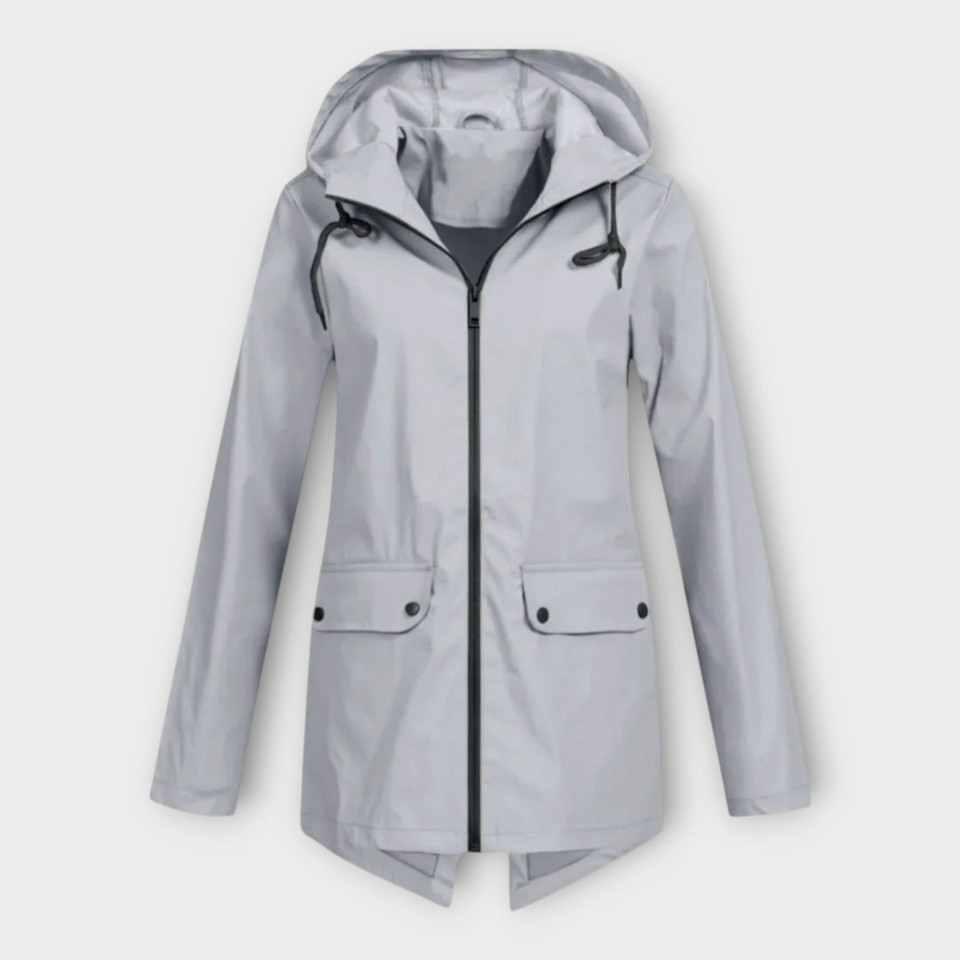 Elegantní Voděodolná Bunda s Kapucí