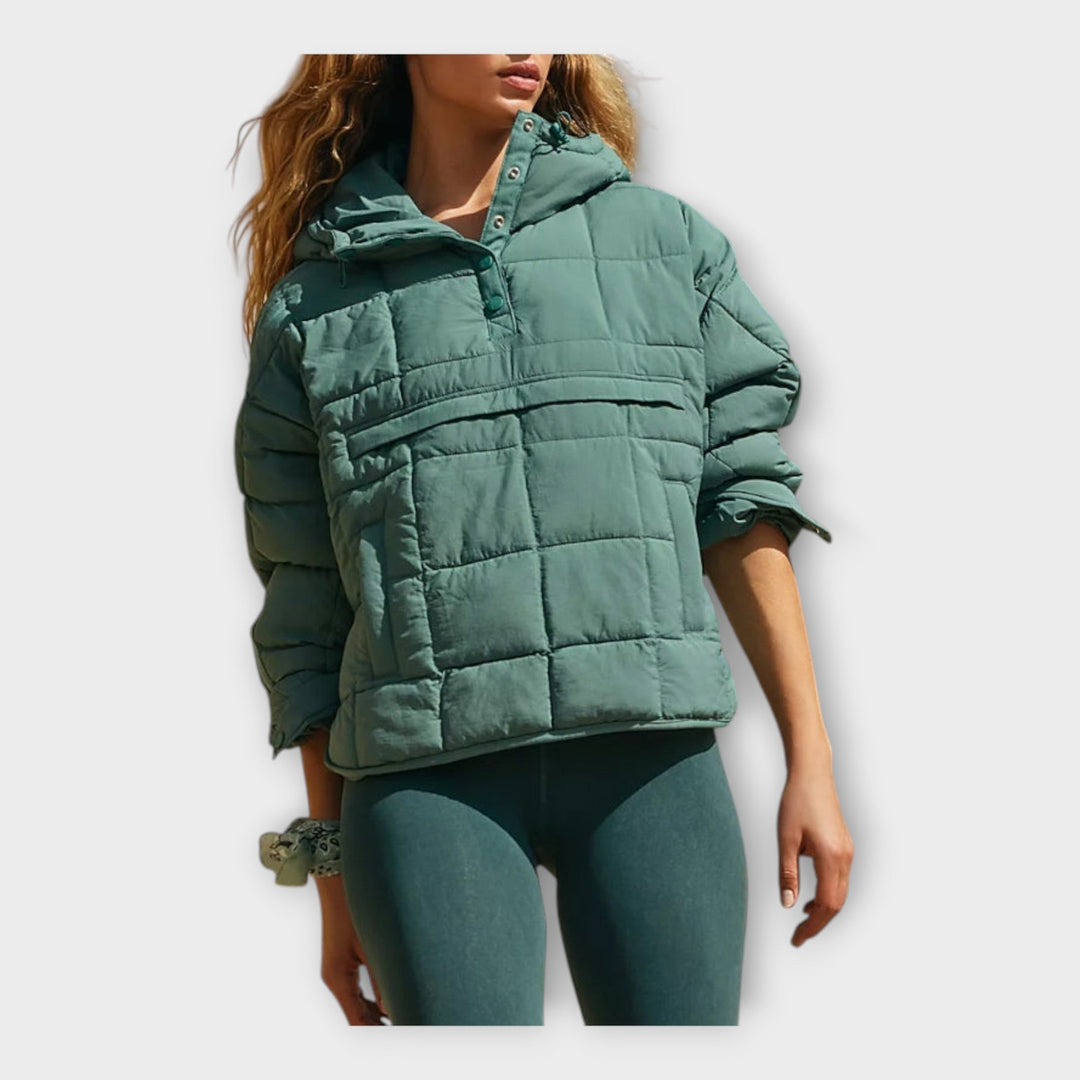 Puffer bunda s kapucí