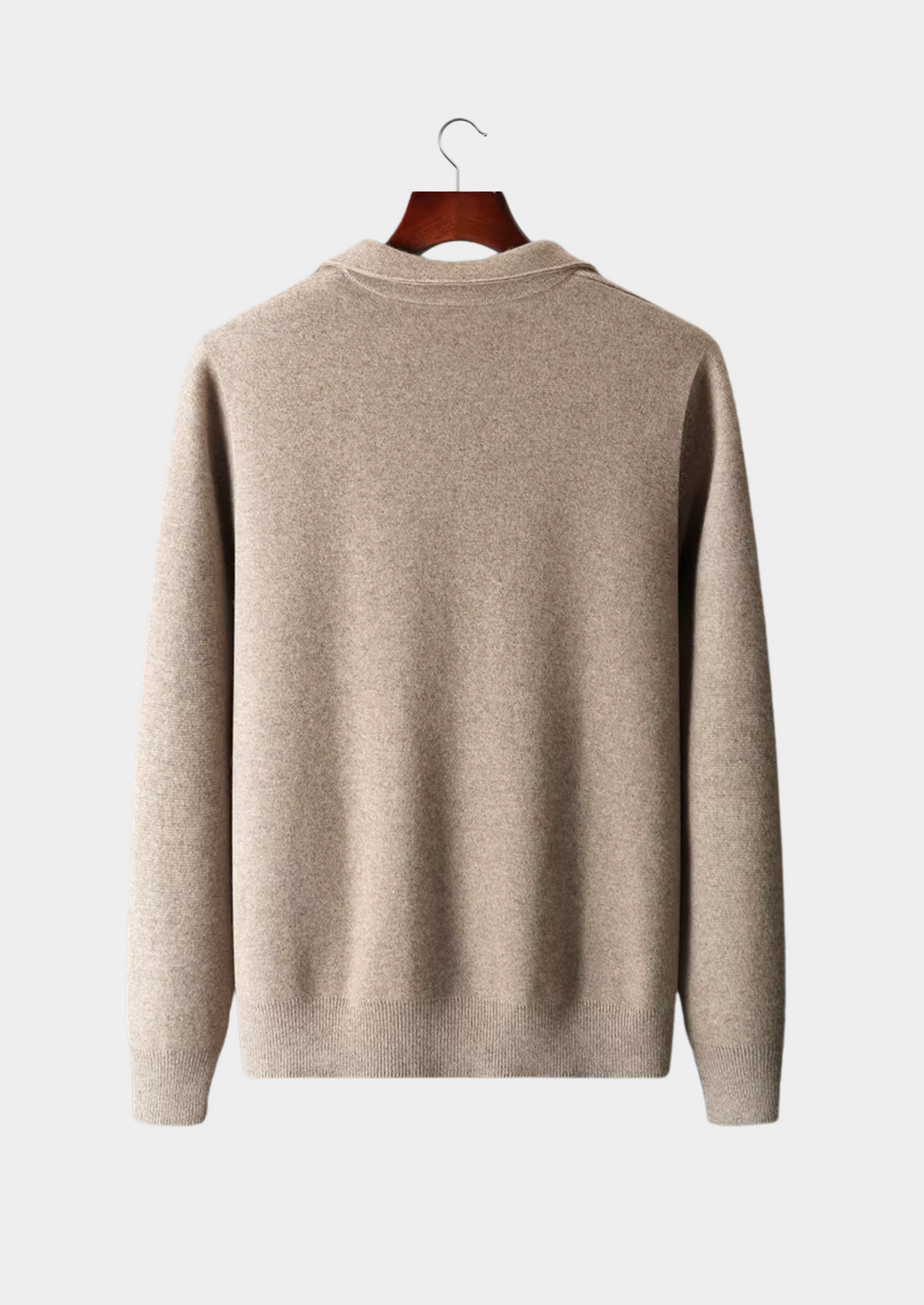 KARDIGAN ZIP POLO Z EXTRA-FINÍ MERINO VLNOU