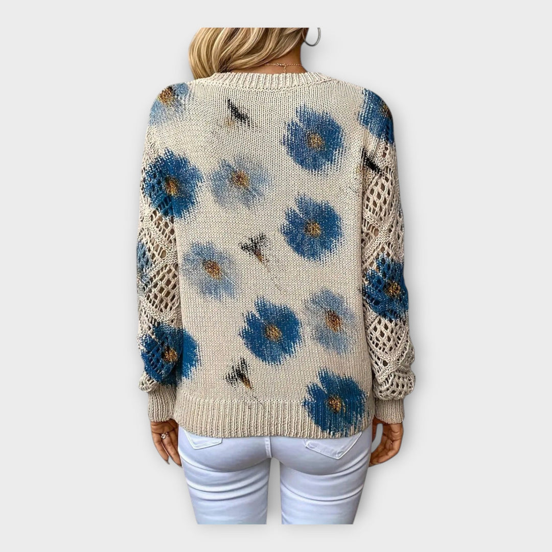 Svetr Pletený s Krajkovými Detaily