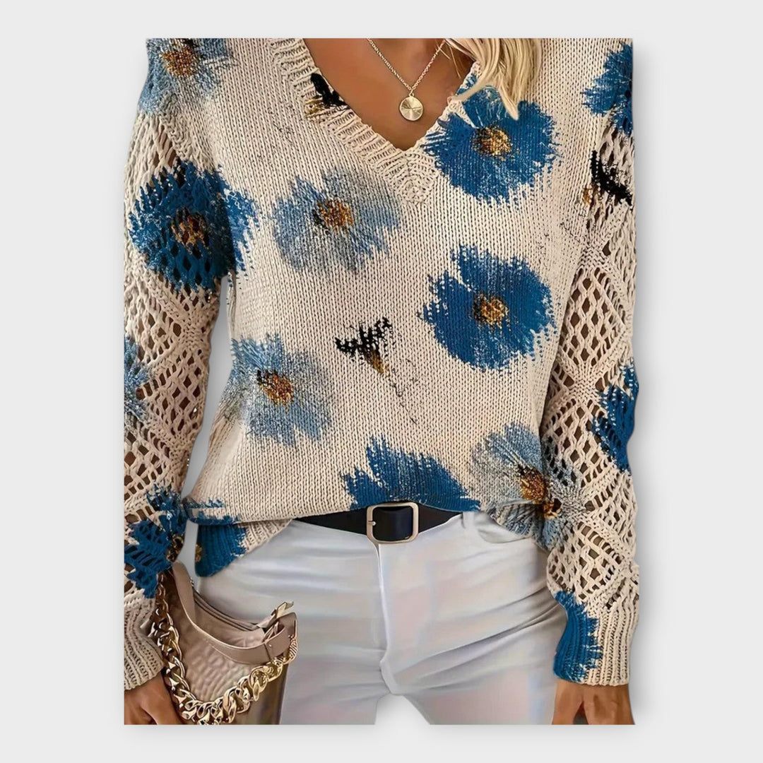 Svetr Pletený s Krajkovými Detaily