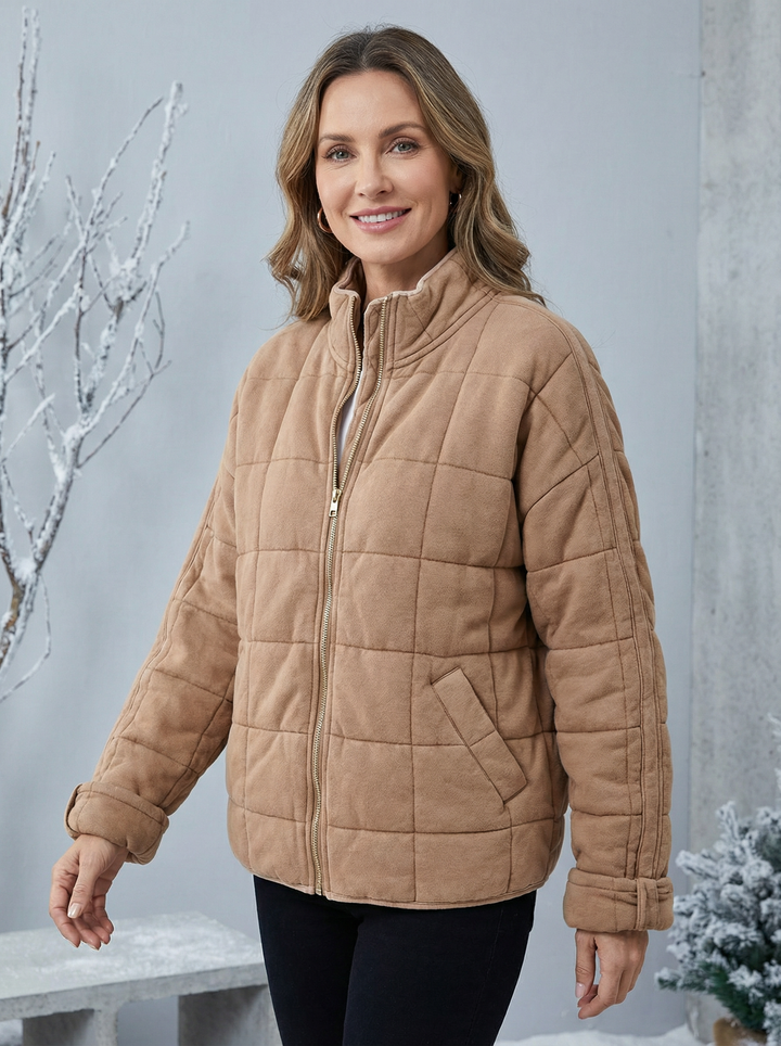 Elegantní a pohodlná prošívaná bunda