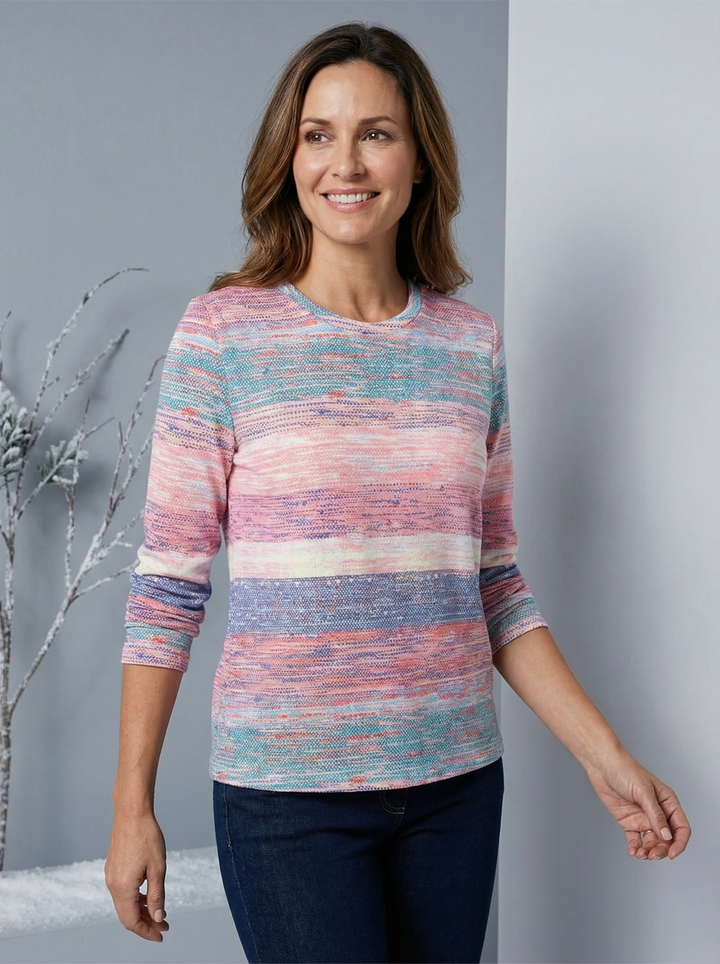 Top Pletený s Dlouhými Rukávy