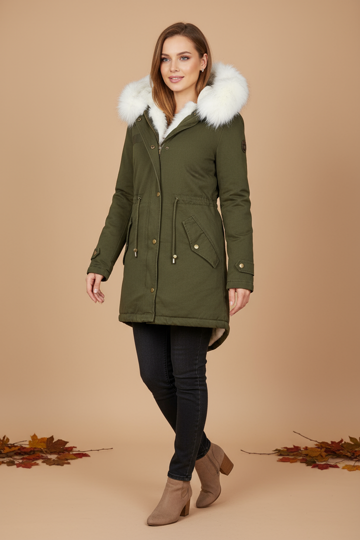 Ivara - Zimní nepromokavá bunda s kožešinovým podšívkou