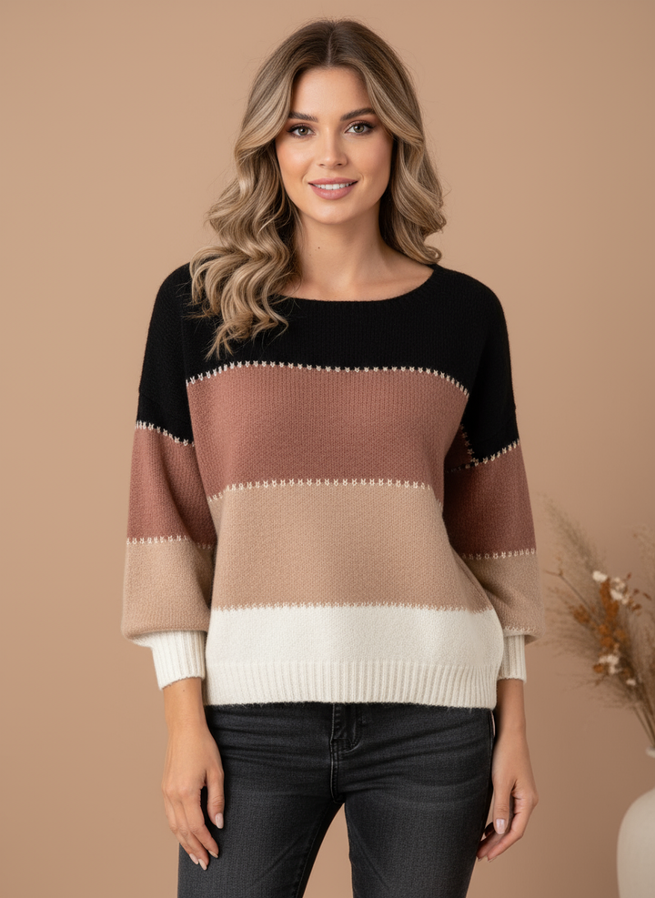 Pohodlný svetr s vysokým límcem