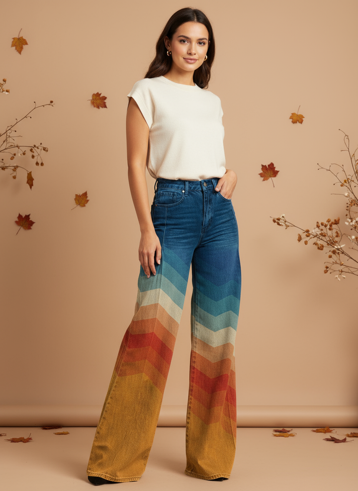 Kalhoty Flare s Vysokým Pasem