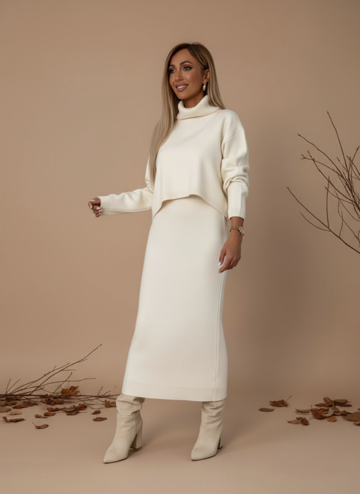 Sada Šatů a Svetru s Límcem