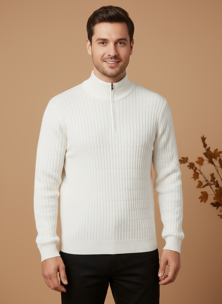 GWANGJU Pulovr s polo zipem