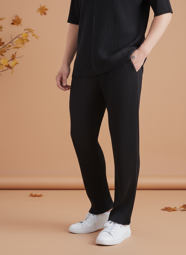 Kalhoty z bavlny s žebrováním