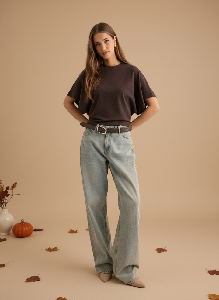 Blůza s Širokými a Pohodlnými Rukávy