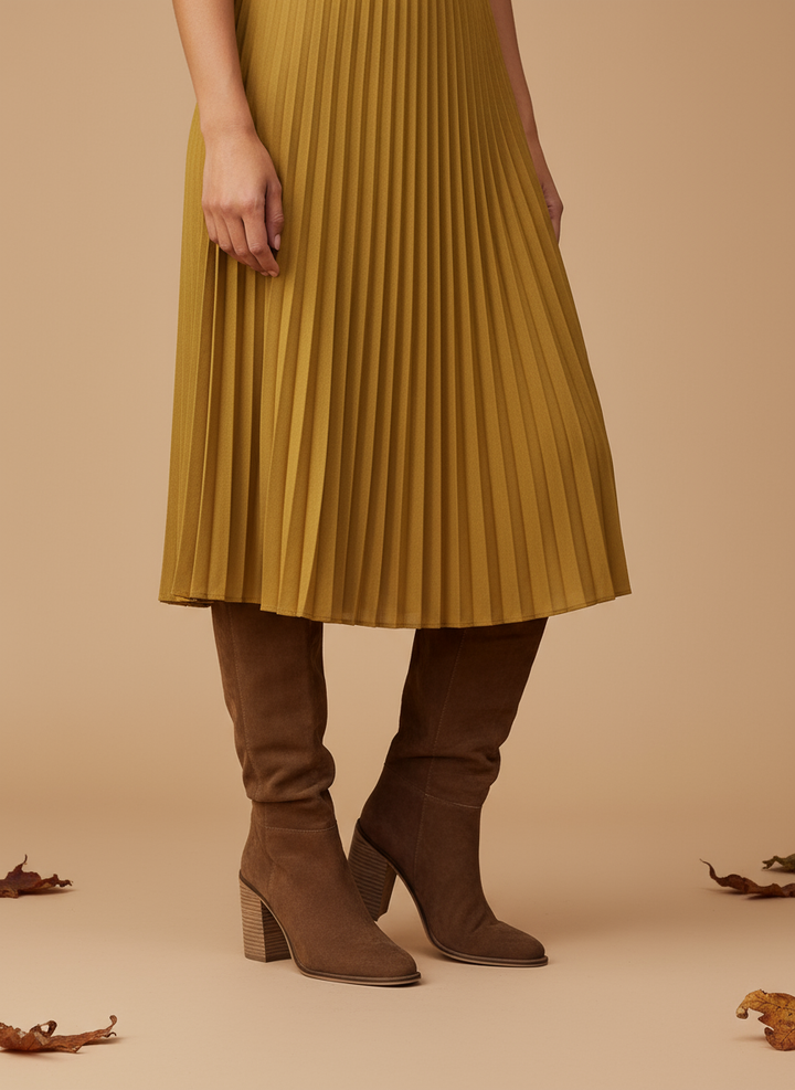 Ortopedické boty z kůže až po kolena